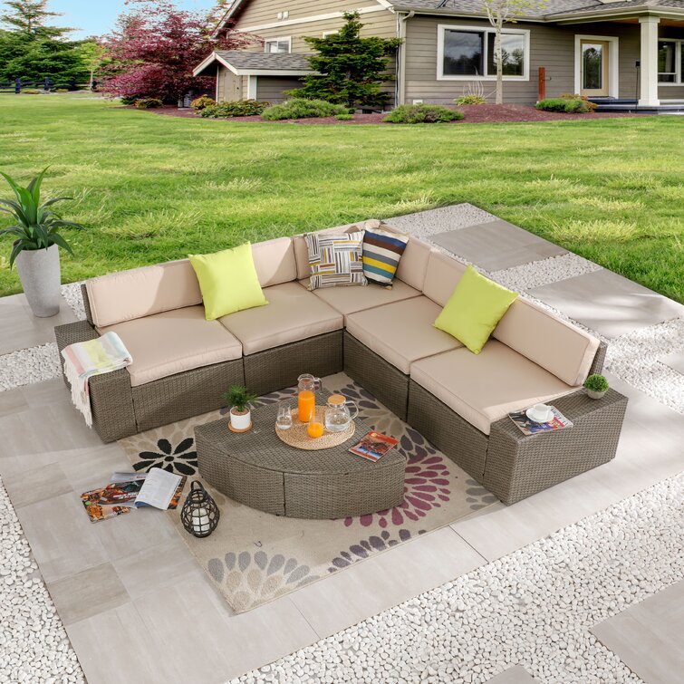 6 seat outdoor discount sectional